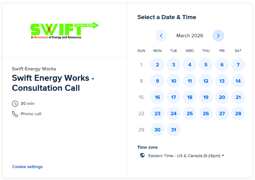 Calendly booking page preview